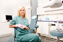 A dental assistant